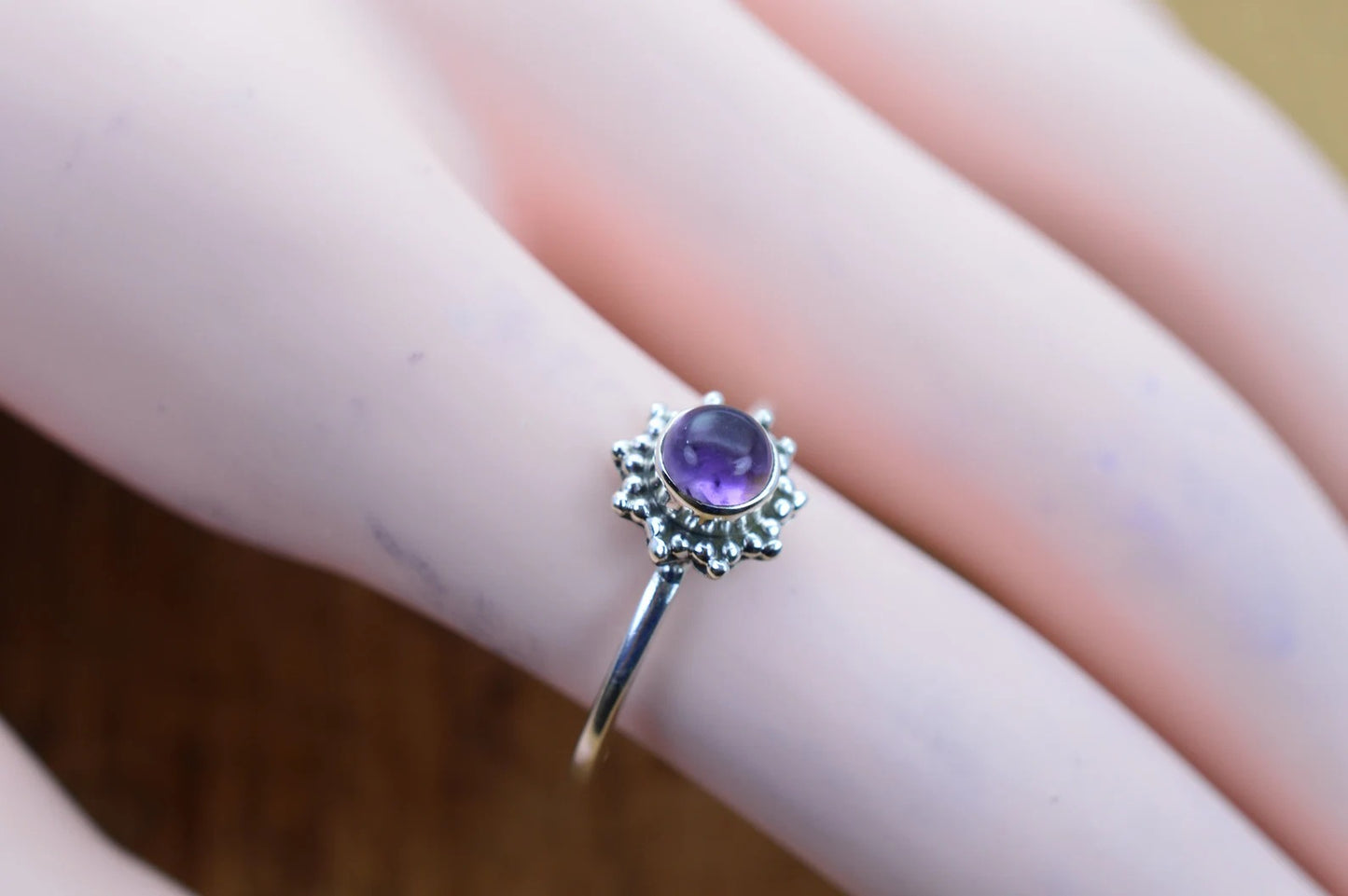 Purple Amethyst 925 Sterling Silver Ring