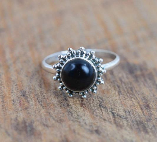 Black Onyx 925 Sterling Silver Ring