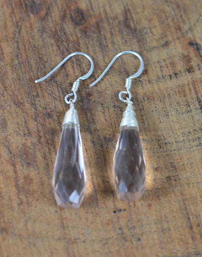 Crystal Quartz 925 Sterling Silver Earring