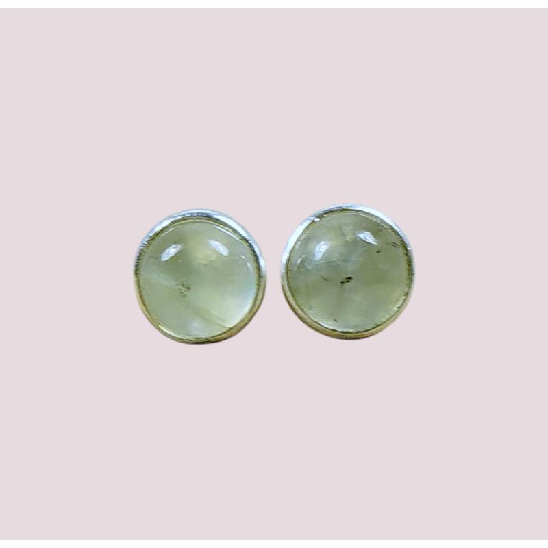 925 Sterling Silver Natural 6mm Round Gemstone Stud Earring
