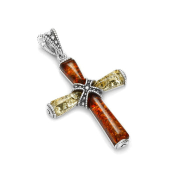 Multi Baltic Amber 925 Sterling Silver Natural Gemstone Pendant
