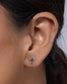 925 Sterling Silver Plain Cross Stud Earring