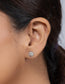 925 Sterling Silver Plain Sun Face Stud Earring