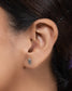 925 Sterling Silver Plain Leaf Stud Earring