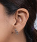 925 Sterling Silver Plain Snake Stud Earring