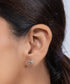 925 Sterling Silver Plain Skull Stud Earring