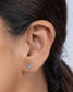 925 Sterling Silver Plain Owl Stud Earring