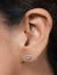 925 Sterling Silver Plain Open Heart Stud Earring