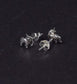 925 Sterling Silver Plain Unicorn Stud Earring