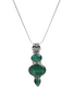 Green Emerald 925 Sterling Silver Gemstone Necklace