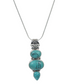 Blue Turquoise 925 Sterling Silver Gemstone Necklace