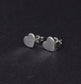 925 Sterling Silver Plain Heart Stud Earring