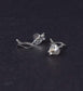 925 Sterling Silver Plain Fish Style Stud Earring