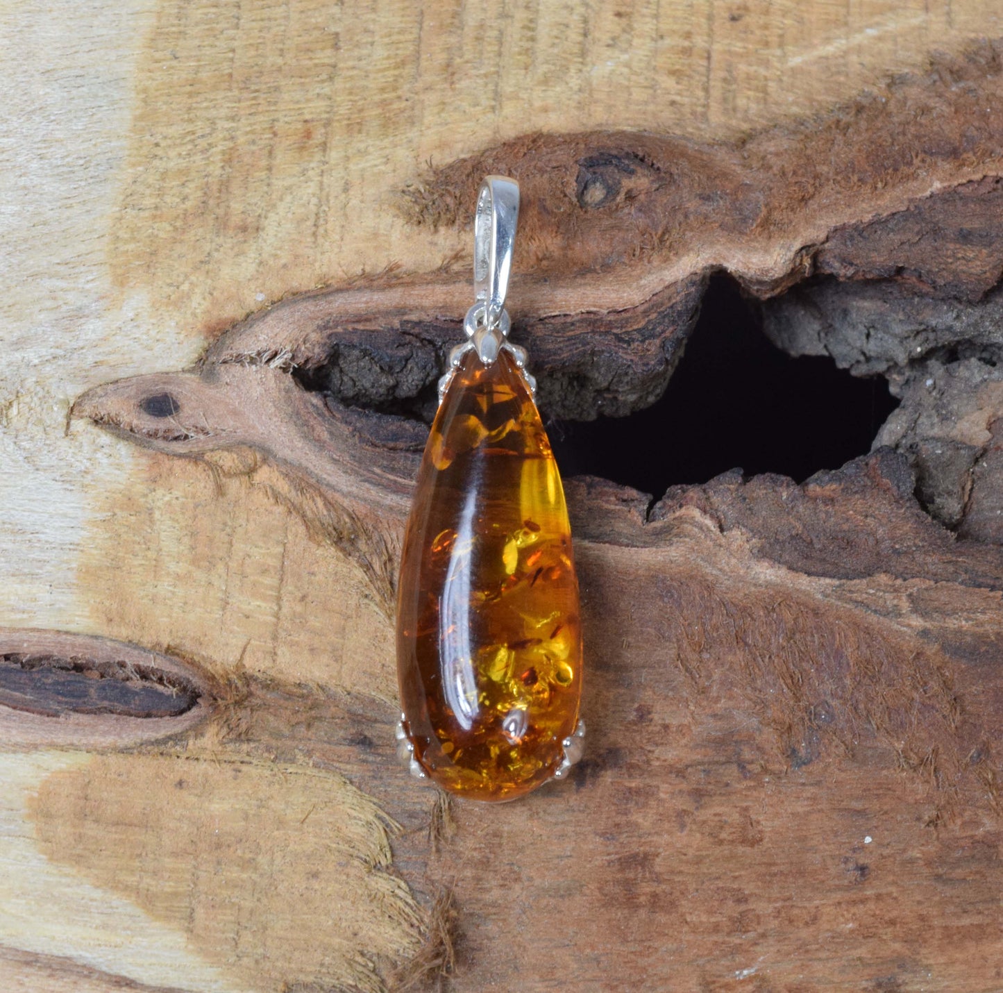 Baltic Amber 925 Sterling Silver Pendant