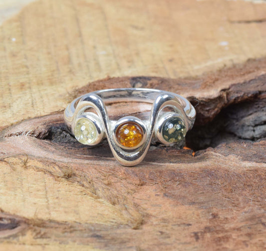 Baltic Amber 925 Sterling Silver Ring