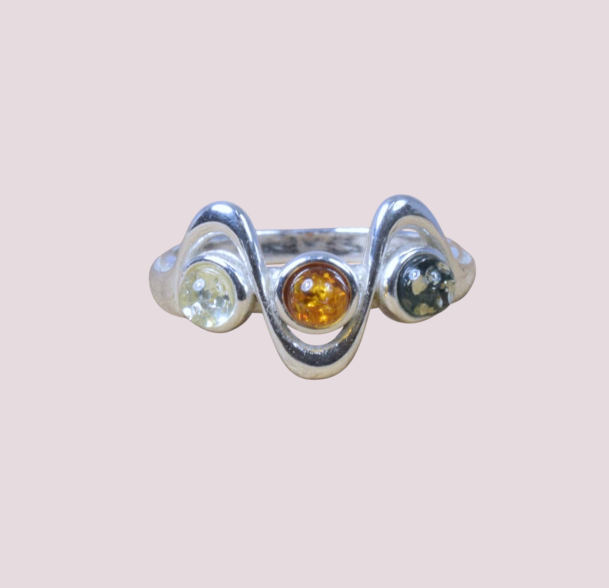 Baltic Amber 925 Sterling Silver Ring