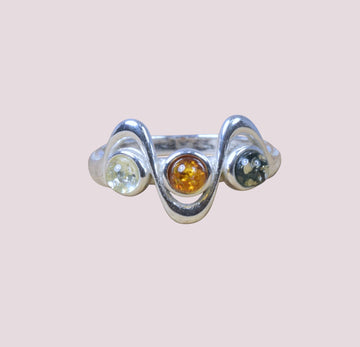Baltic Amber 925 Sterling Silver Ring