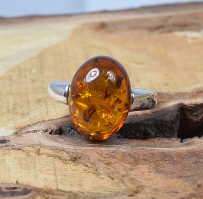 Baltic Amber 925 Sterling Silver Ring