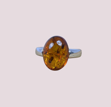 Baltic Amber 925 Sterling Silver Ring