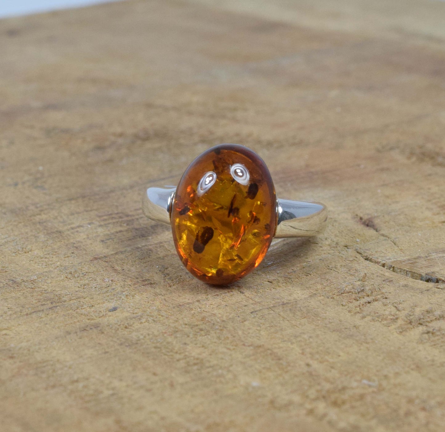 Baltic Amber 925 Sterling Silver Ring