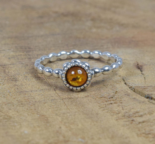 Baltic Amber 925 Sterling Silver Ring