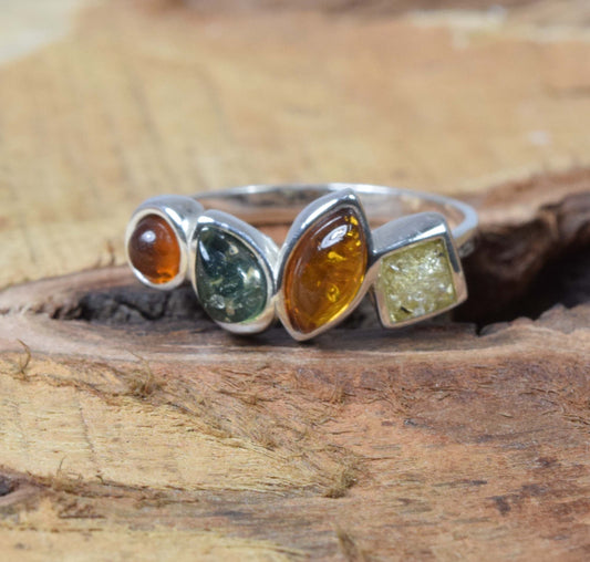 Baltic Amber 925 Sterling Silver Ring