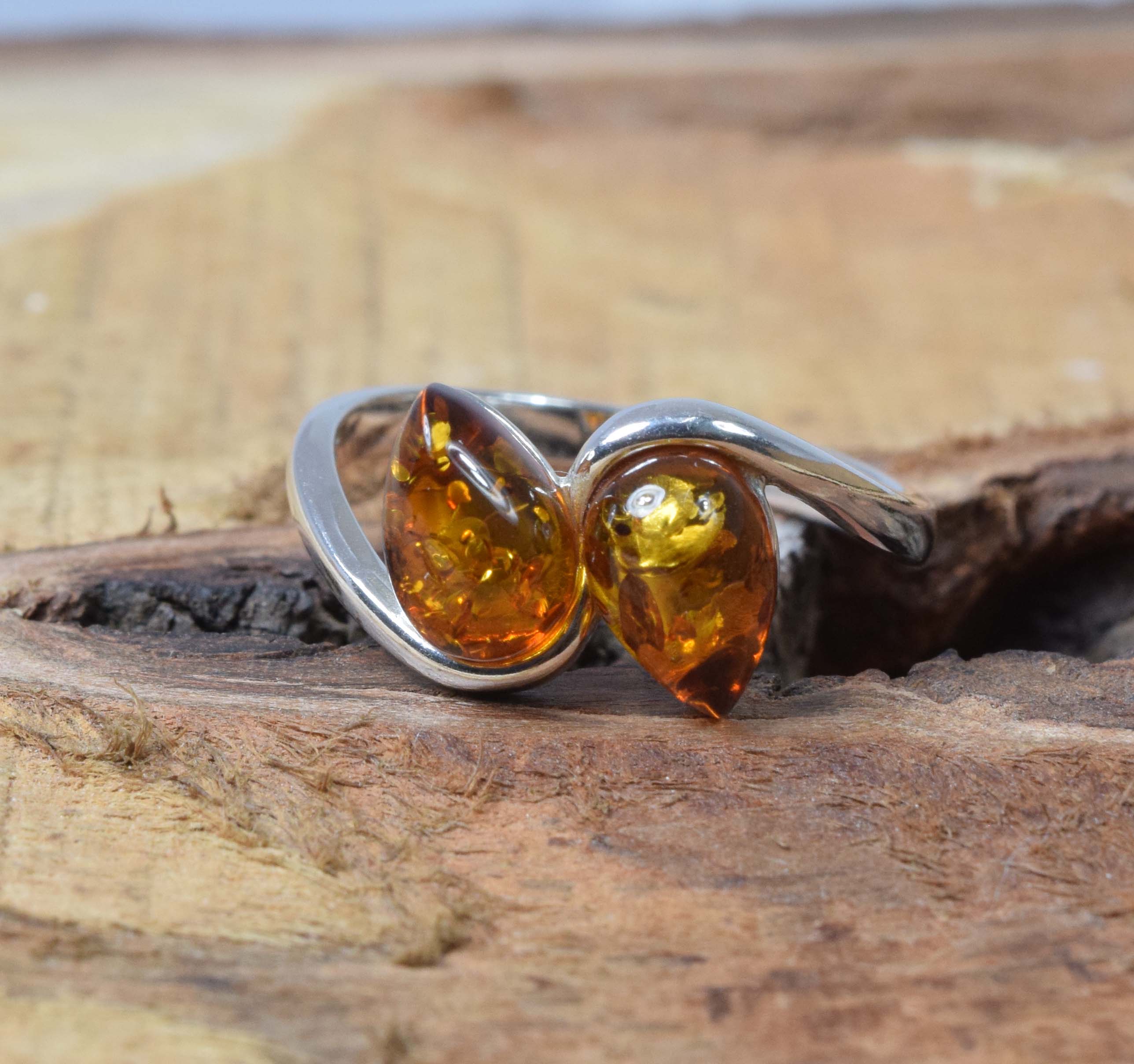Baltic Amber 925 Sterling Silver Ring