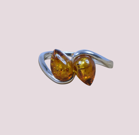 Baltic Amber 925 Sterling Silver Ring