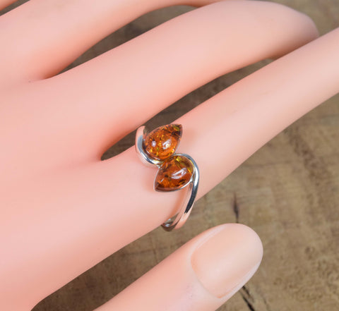 Baltic Amber 925 Sterling Silver Ring