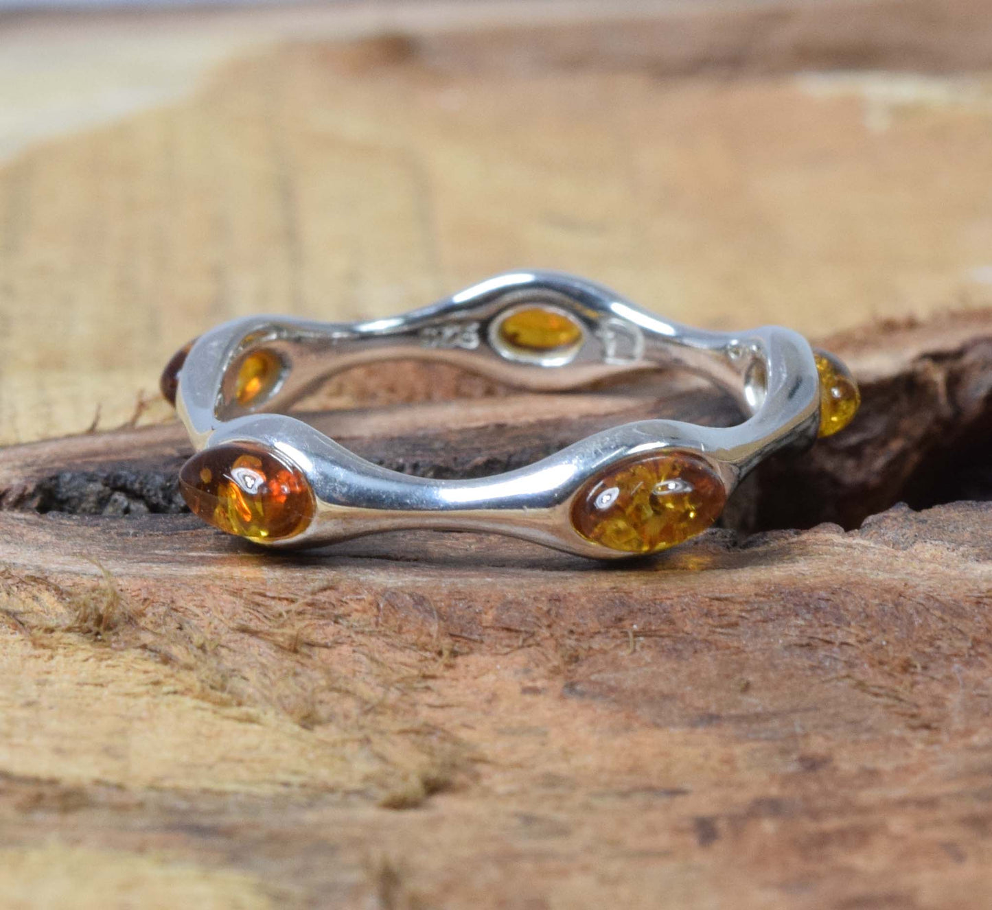 Baltic Amber 925 Sterling Silver Ring