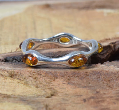 Baltic Amber 925 Sterling Silver Ring