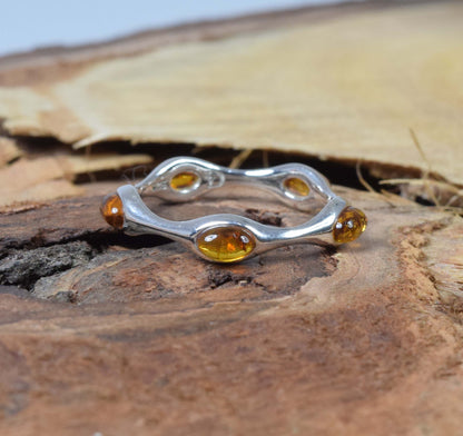 Baltic Amber 925 Sterling Silver Ring