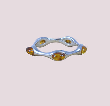 Baltic Amber 925 Sterling Silver Ring