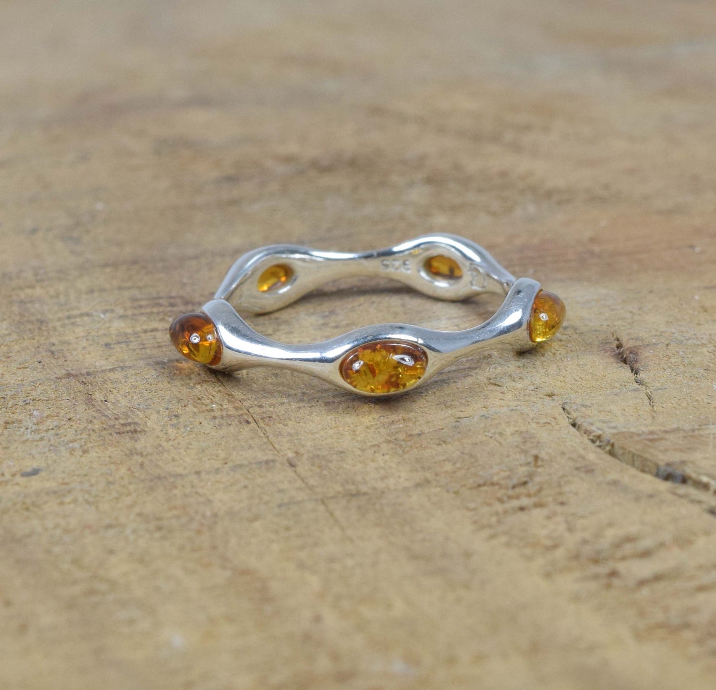 Baltic Amber 925 Sterling Silver Ring