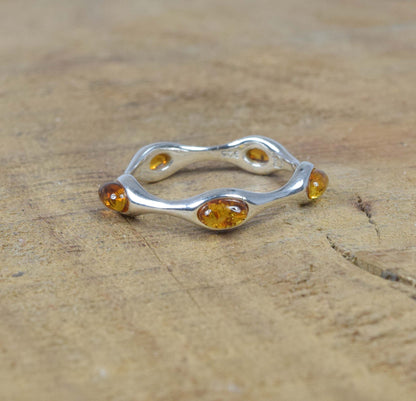 Baltic Amber 925 Sterling Silver Ring