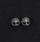 925 Sterling Silver Plain Tree Of Life Stud Earring