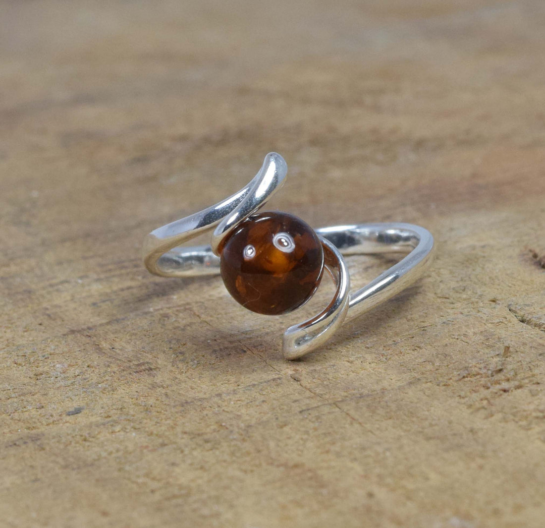 Baltic Amber 925 Sterling Silver Ring