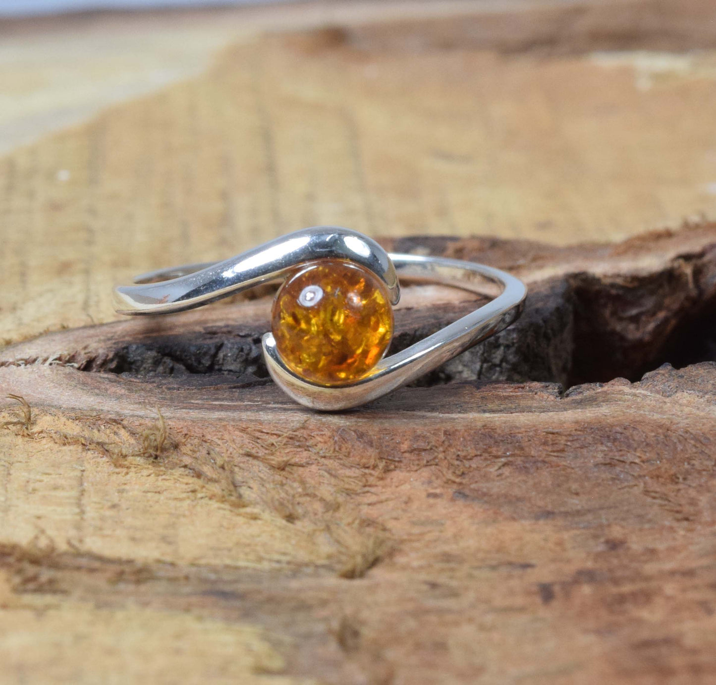 Baltic Amber 925 Sterling Silver Ring