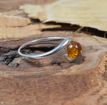 Baltic Amber 925 Sterling Silver Ring