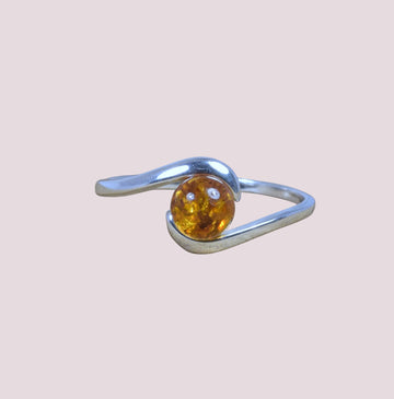 Baltic Amber 925 Sterling Silver Ring