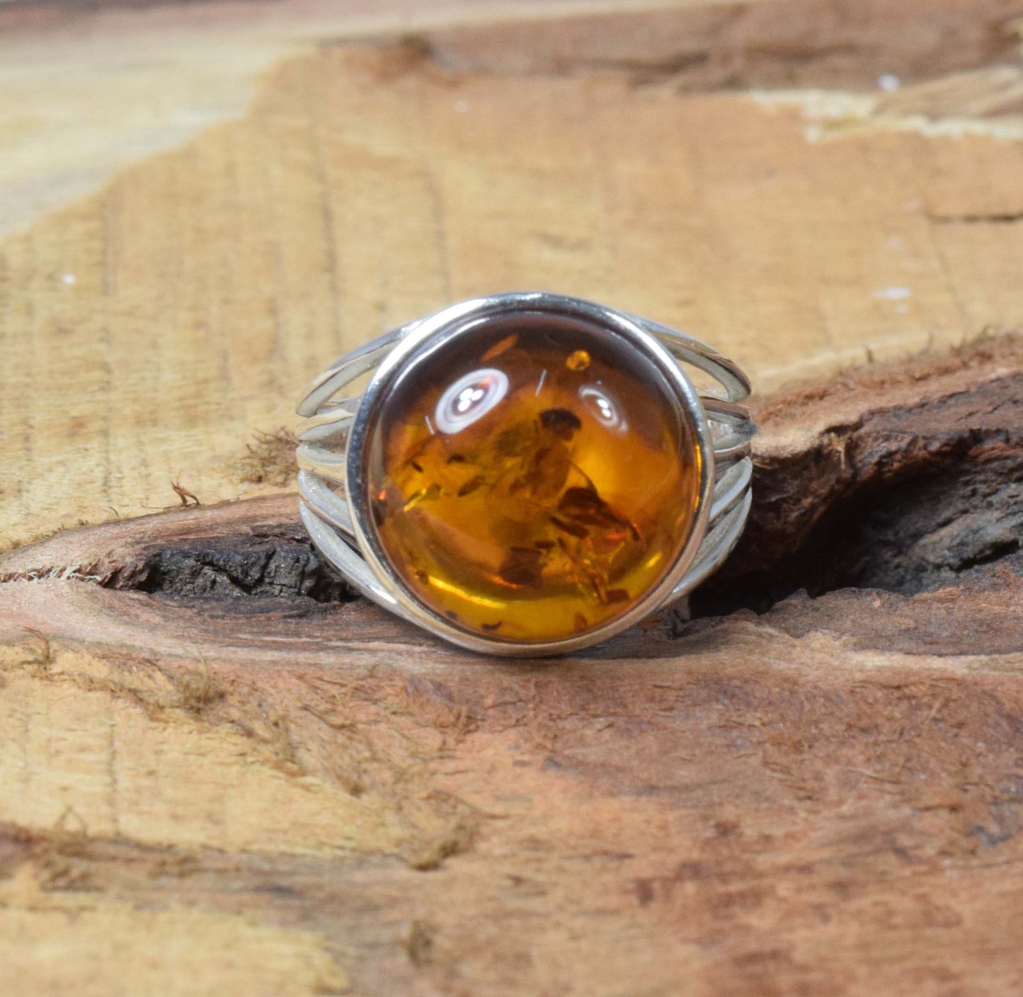 Baltic Amber 925 Sterling Silver Ring