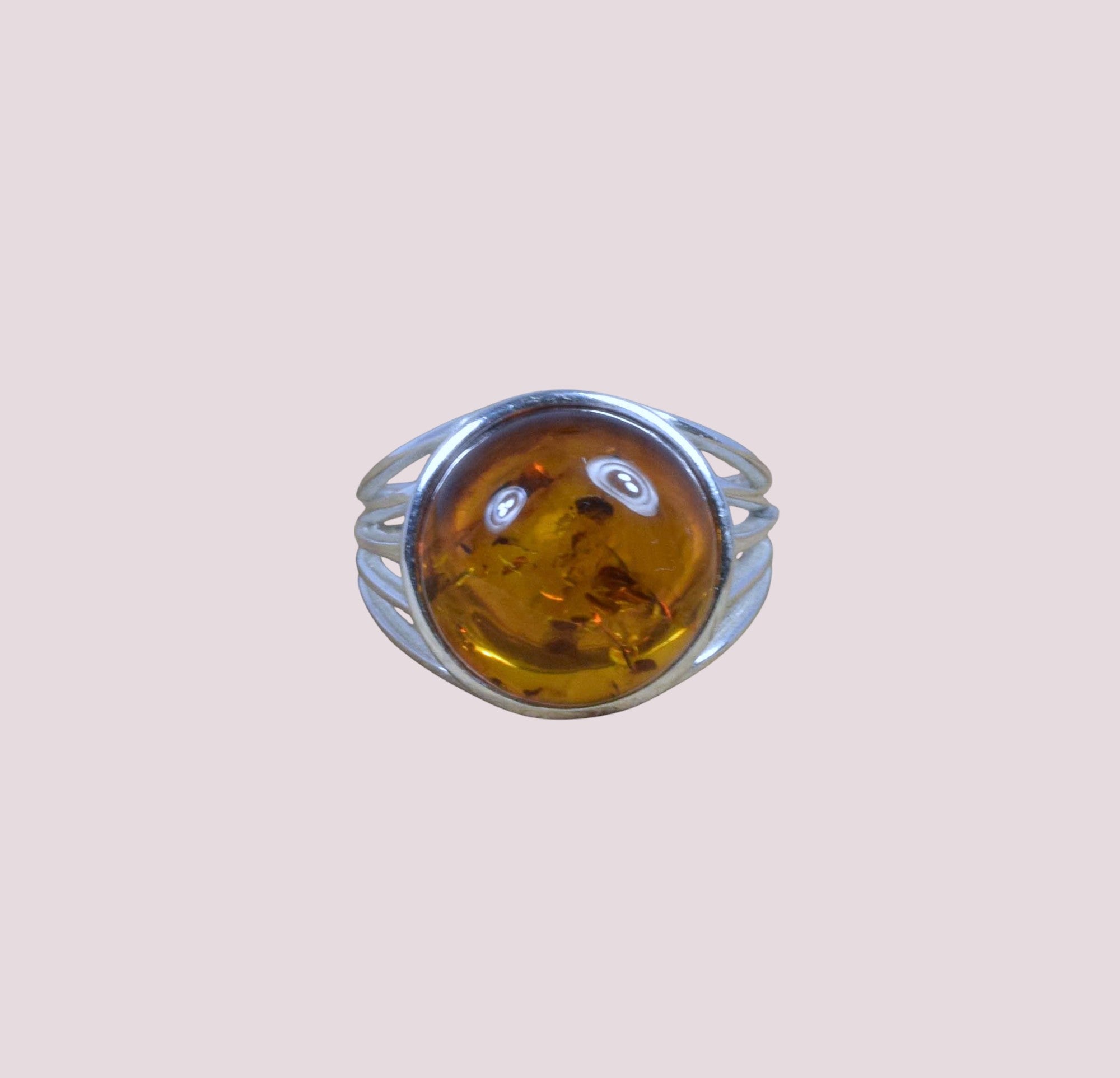 Baltic Amber 925 Sterling Silver Ring