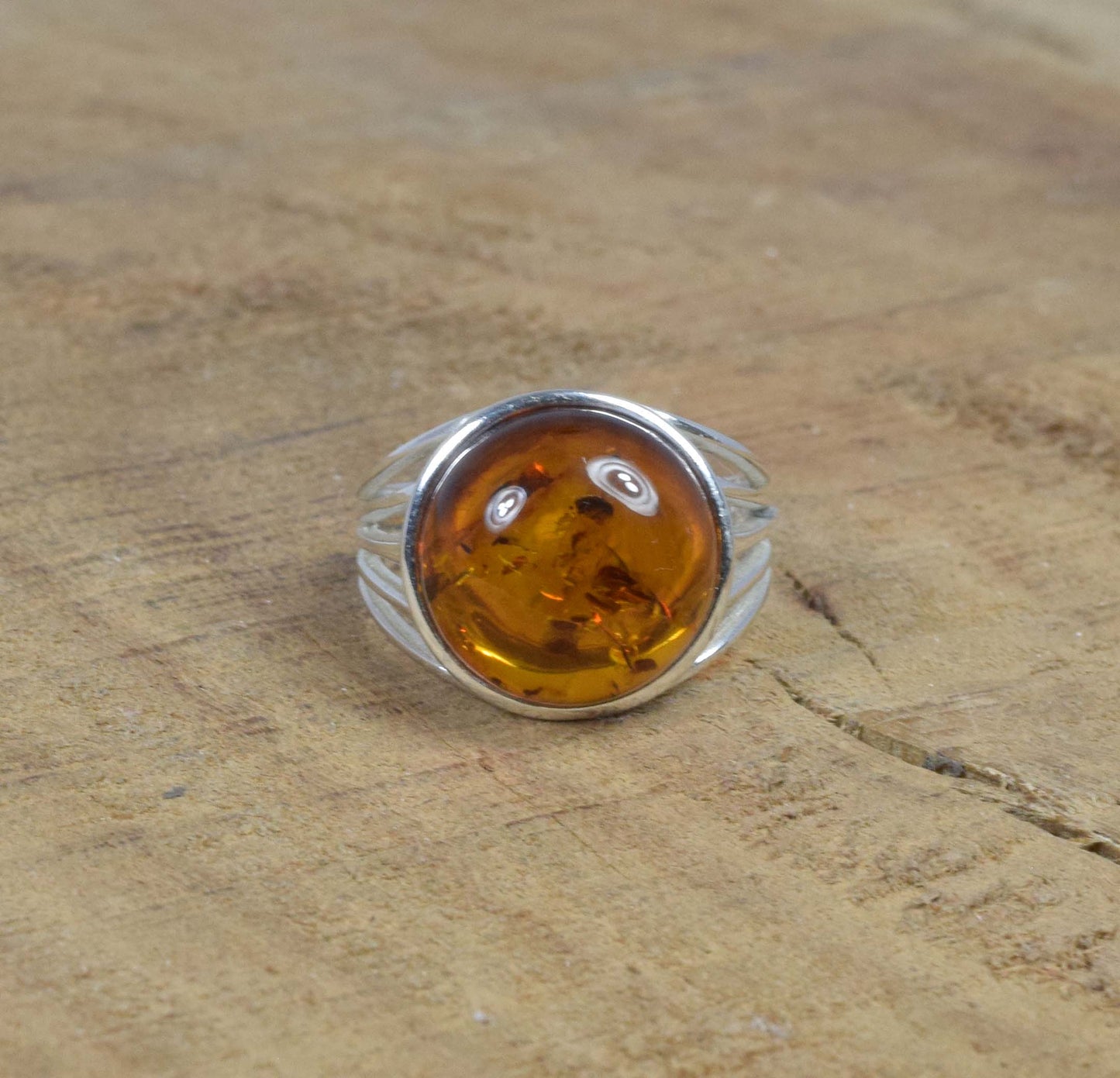 Baltic Amber 925 Sterling Silver Ring