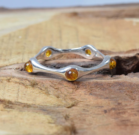 Baltic Amber 925 Sterling Silver Ring