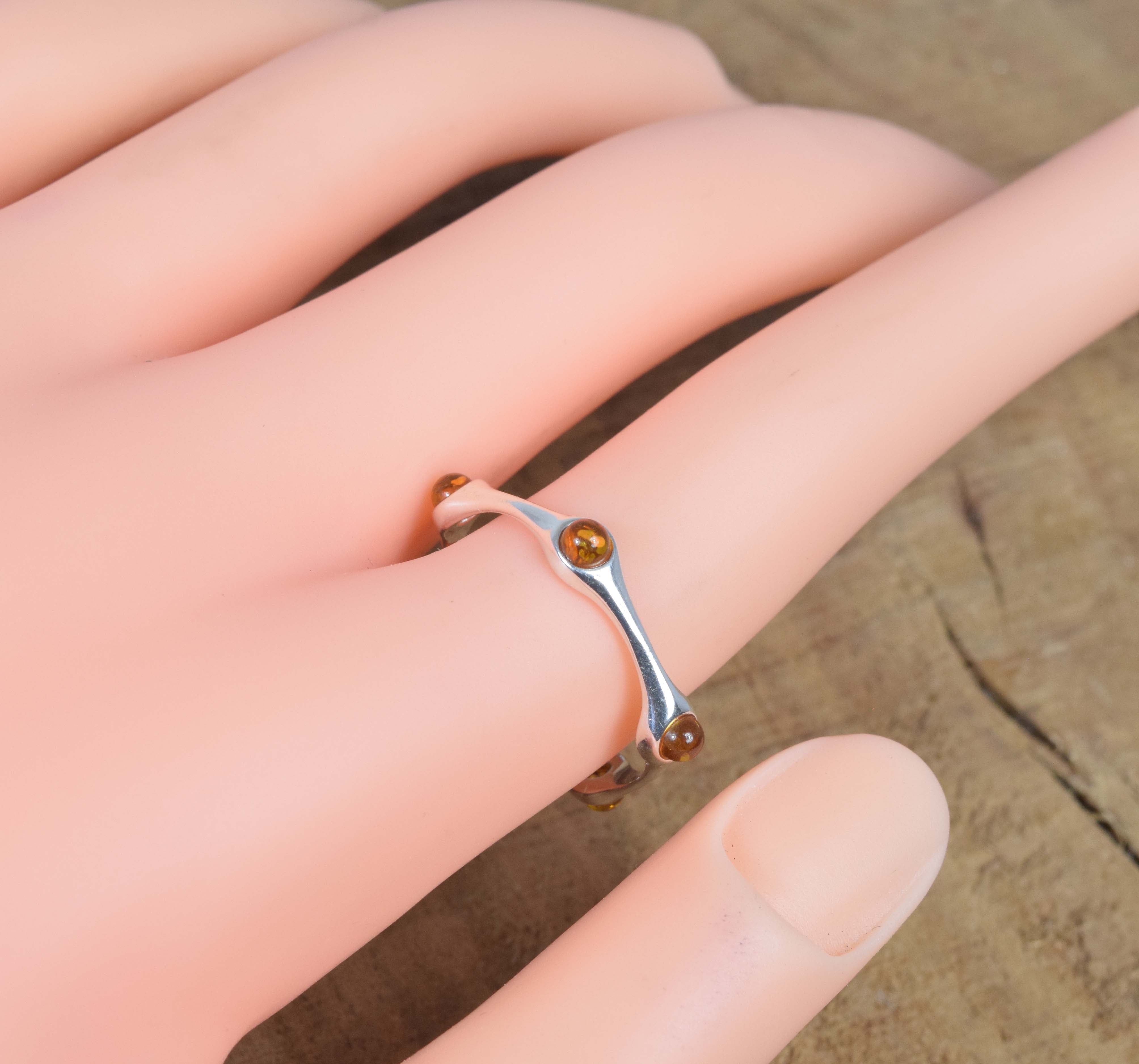 Baltic Amber 925 Sterling Silver Ring