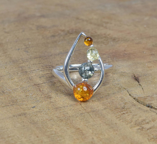 Baltic Amber 925 Sterling Silver Ring