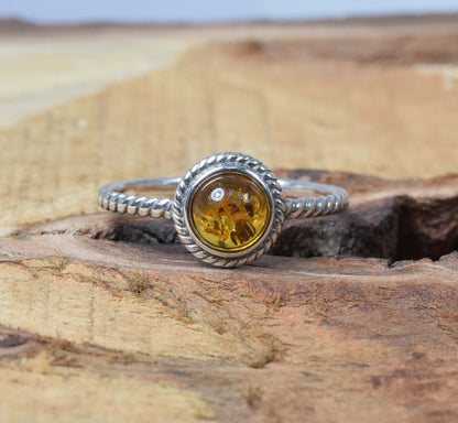 Baltic Amber 925 Sterling Silver Ring