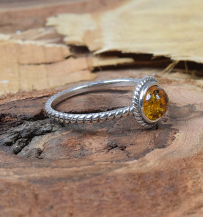 Baltic Amber 925 Sterling Silver Ring