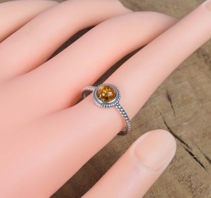 Baltic Amber 925 Sterling Silver Ring