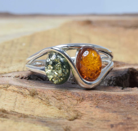 Baltic Amber 925 Sterling Silver Ring